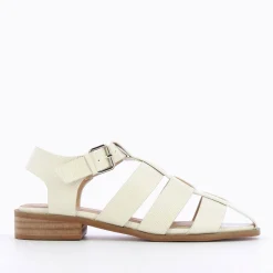 Sandales Plates Arielle Blanches Style Pecheur