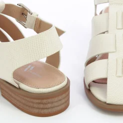 Sandales Plates Arielle Blanches Style Pecheur