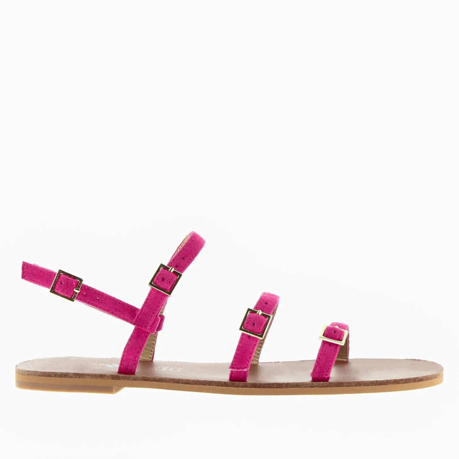 Sandales Plates Jorja A Fines Brides Fuchsia