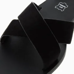 Sandales Plates Zora Noires A Clous