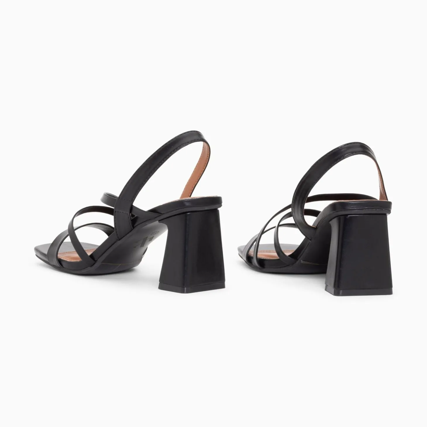 Sandales Priscilla Noires A Fines Brides Et Talon Haut