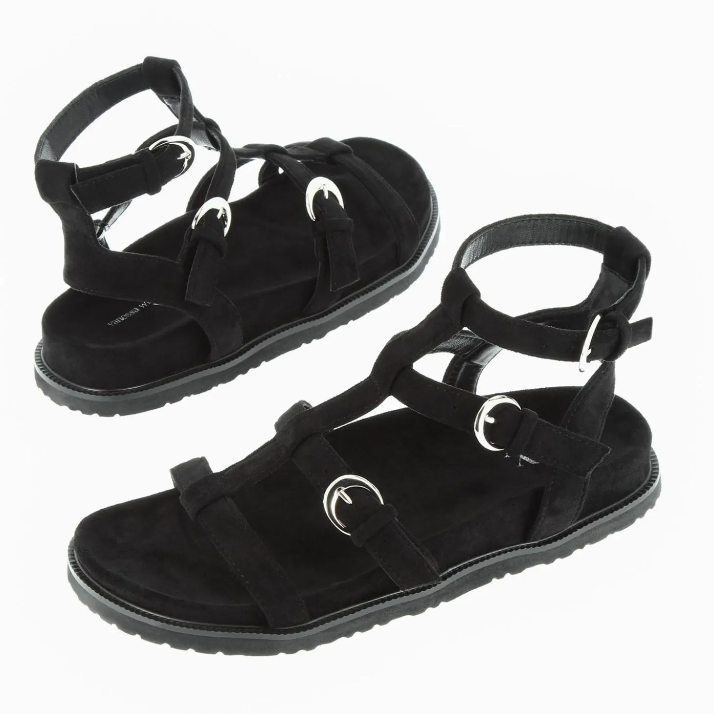 Sandales Ultra Legeres Ginny En Suedine Noire
