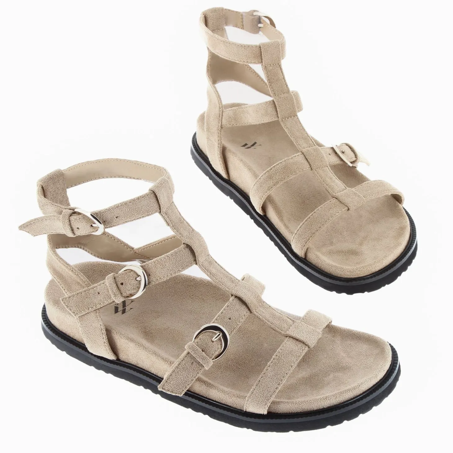 Spartiates Ultra Legeres Ginny En Suedine Beige